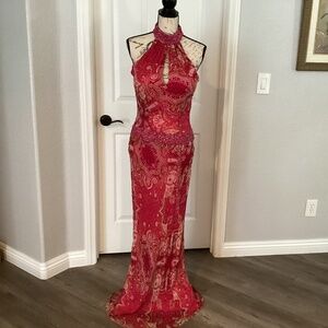 Jouani Women Formal Dress, Size 8, Color Pink Multi Color NEW